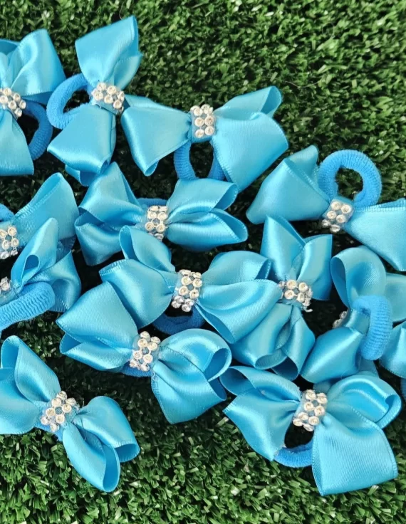 Kit de Mini Lacinhos em Cetim - Azul Celeste