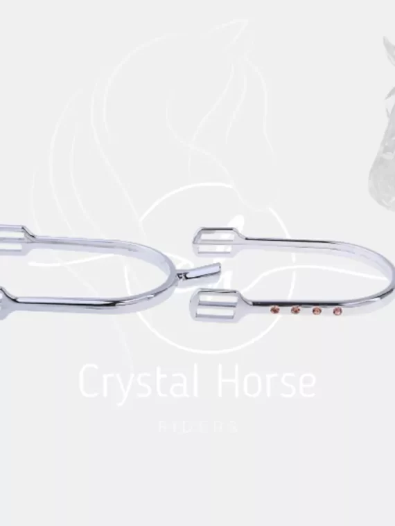 Espora Prateada - Strass Rosa Bebe